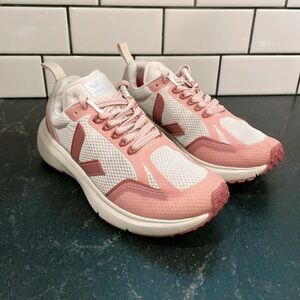 Veja Pink and White Athletic Shoes